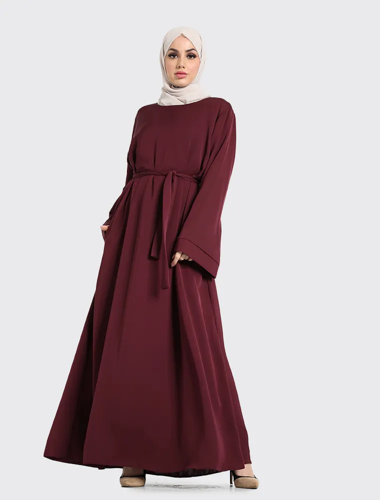 Plum Plain Abaya